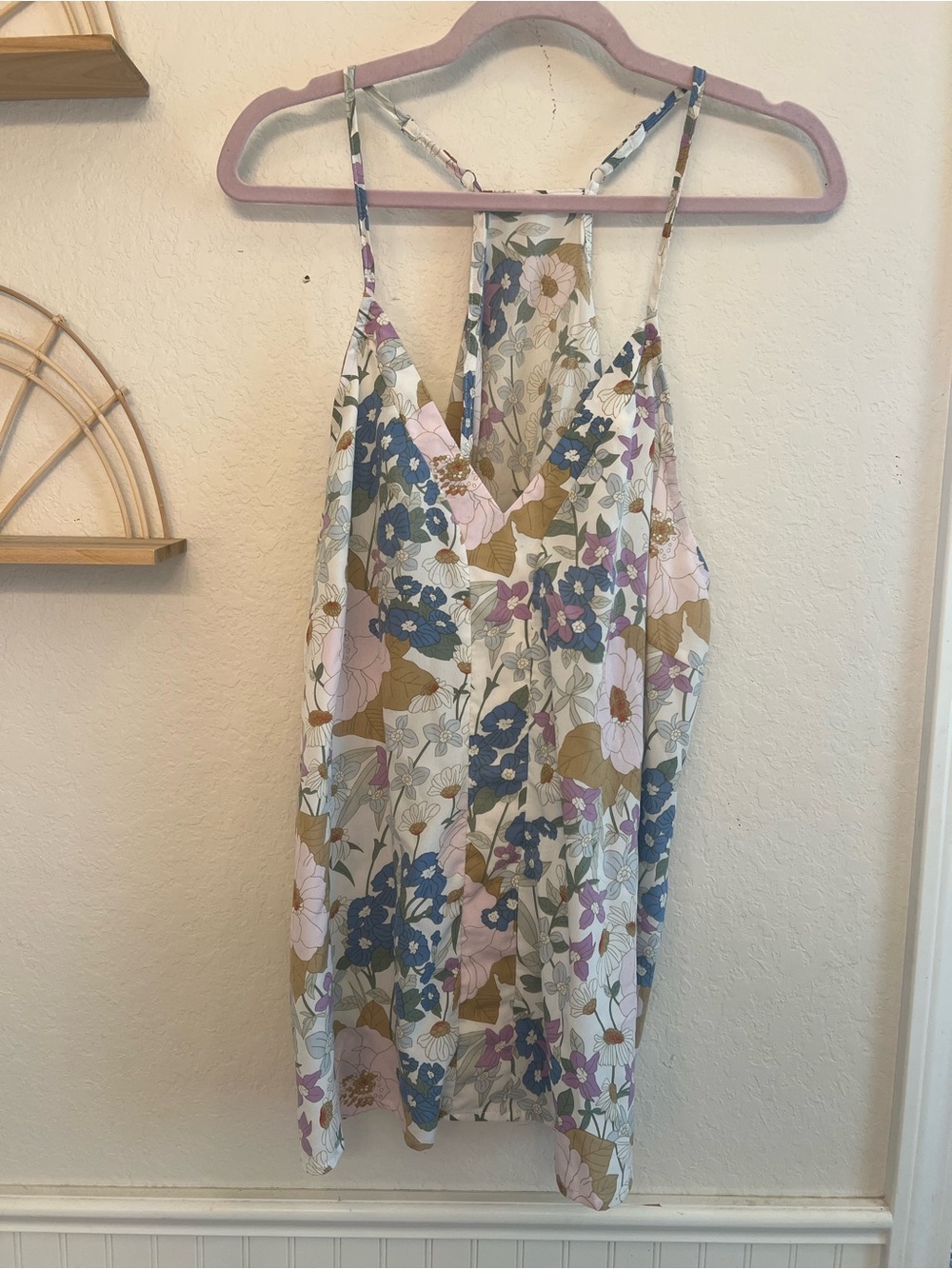 Floral Print Spaghetti Strap Slip Dress